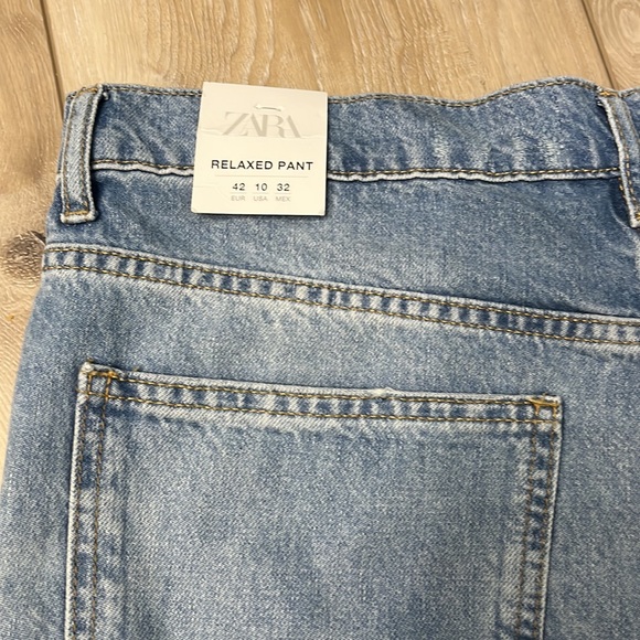 ZARA mid rise relaxed distressed jean Size 10 NEW - Picture 8 of 10